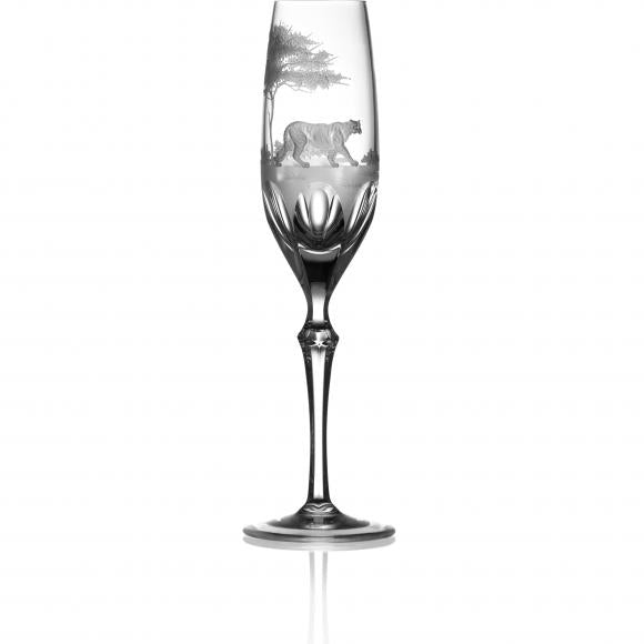 SAFARI Clear Flute Crystal Glass (Tiger)